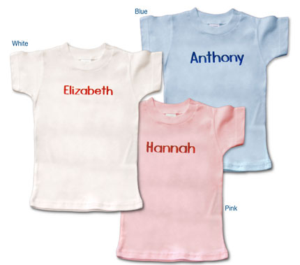 Personalized Baby T-shirts. Short sleeve