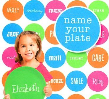 Name Your Plate. You choose the typestyle and color combination.