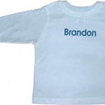 monogrammed long sleeve t-shirt for baby, blue