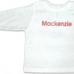 monogrammed long sleeve t-shirt for baby, white