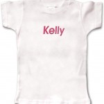 monogrammed short sleeve t-shirt for baby, white