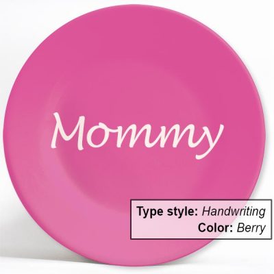 NameYourPlate- dinner plates personalized with name and choice of type style and colors. A terrific gift idea for Christmas, holidays and birthdays.