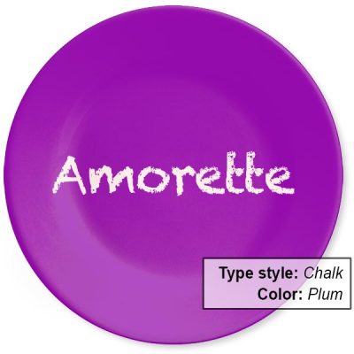 NameYourPlate- dinner plates personalized with name and choice of type style and colors. A terrific gift idea for Christmas, holidays and birthdays.