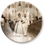 Wedding photo by Ray Dumas. Melamine Dinner Plate with Wedding Photo Melamine Dinner Plate with Wedding Photo